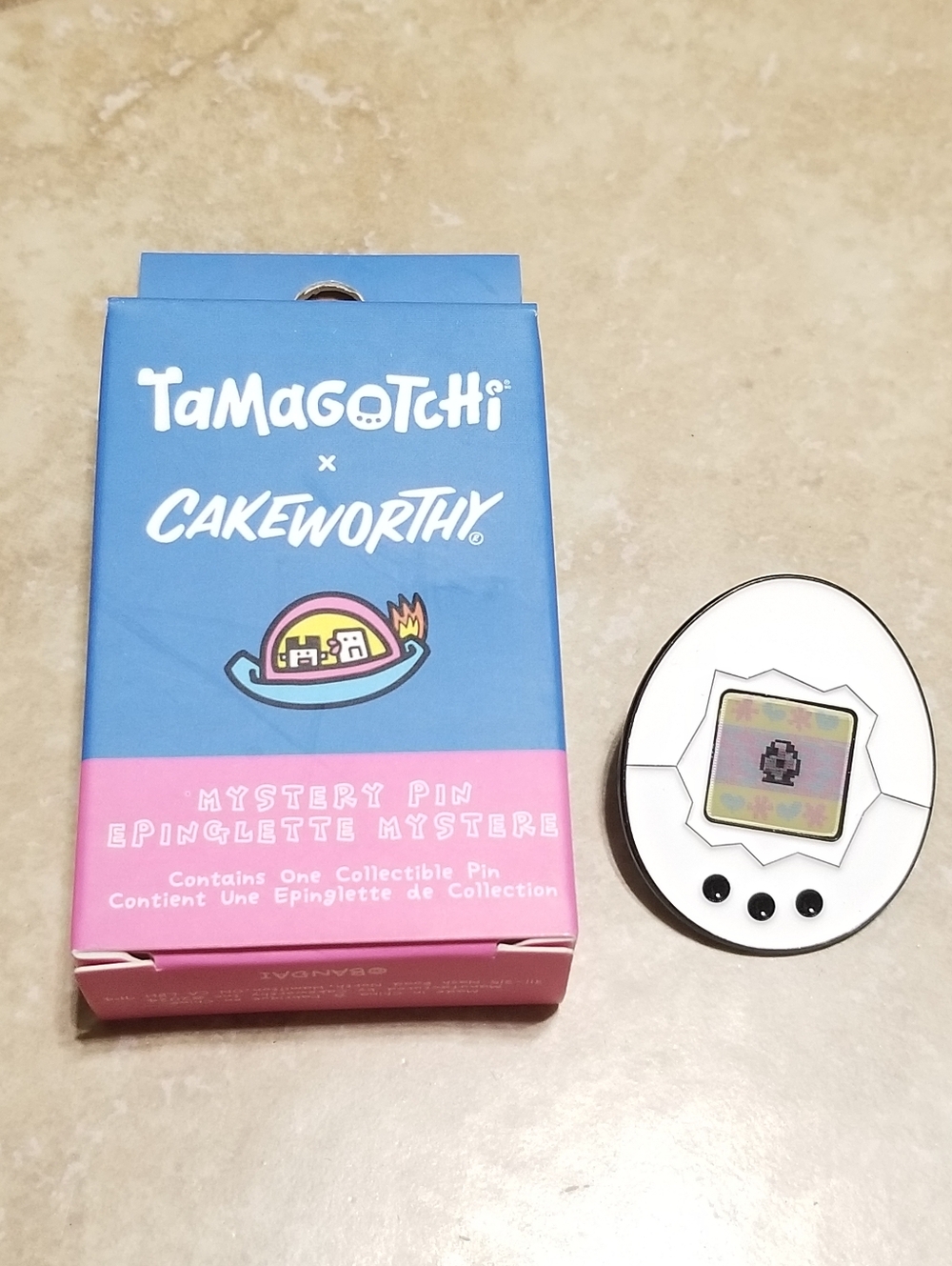 White Tamagotchi x Cakeworthy Mystery Lenticular Pin
